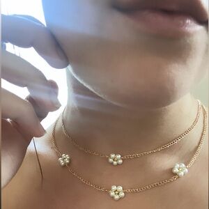 Triple Daisy Baby Necklace